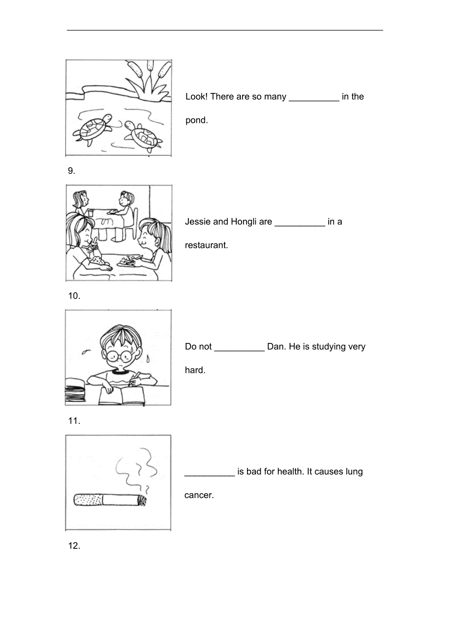 （湘少版）三年级英语下册 单元练习题（八）_第3页