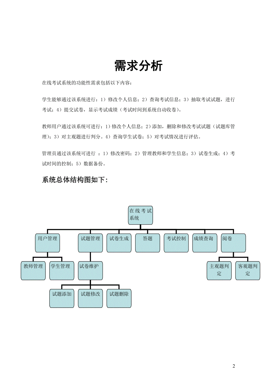 uml课程设计报告-在线考试系统_第3页