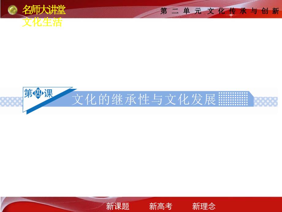 2011届高三政治系列课件--文化的继承性与文化发展_第1页