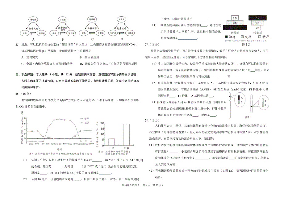 2011年广东省理综试卷超清晰珍藏版(含物理、化学、生物,附答案和详解)_第4页