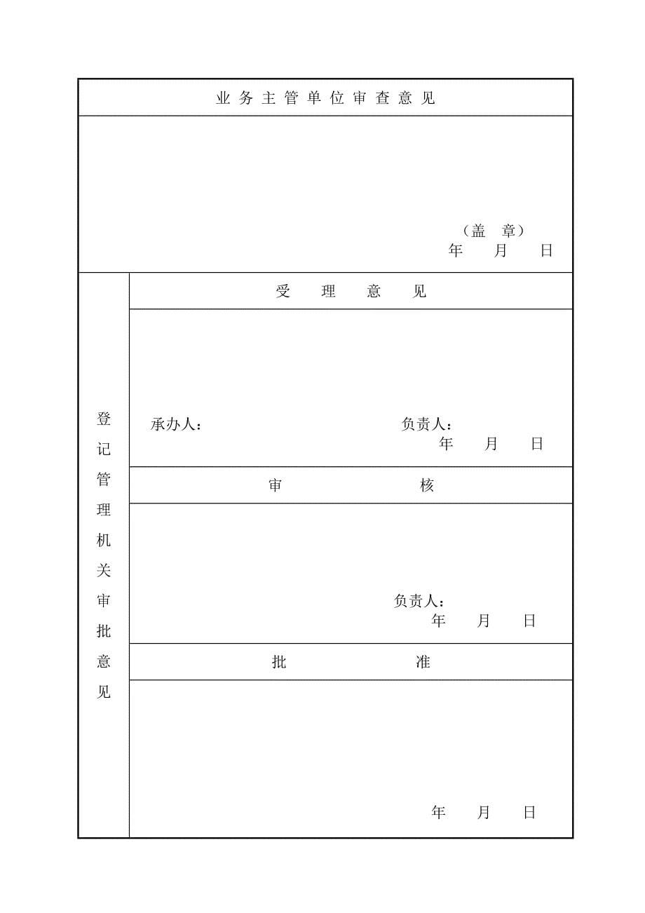 民办非企业单位变更登记表_第5页