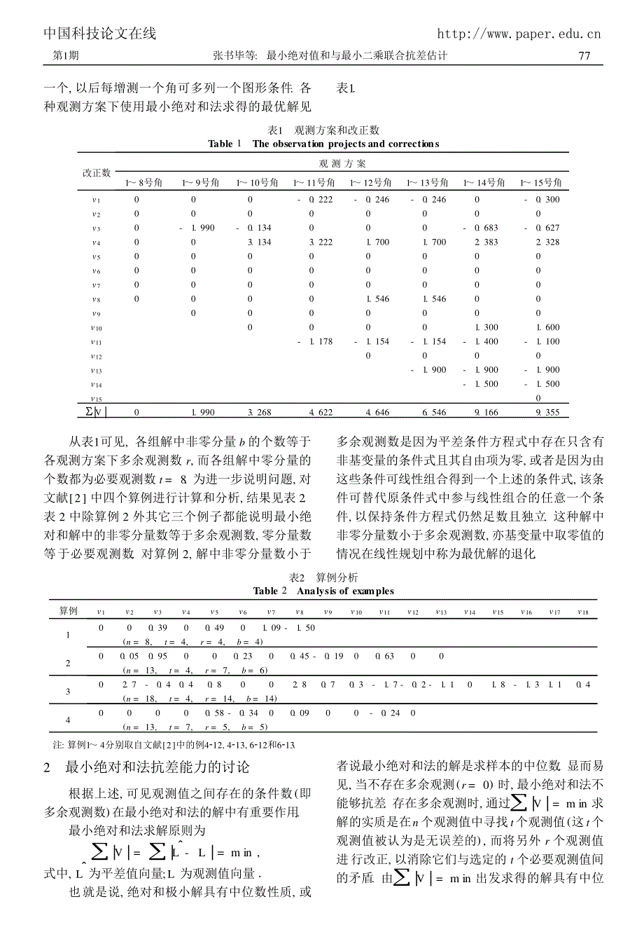 最小绝对值和与最小二乘联合抗差估计_第2页