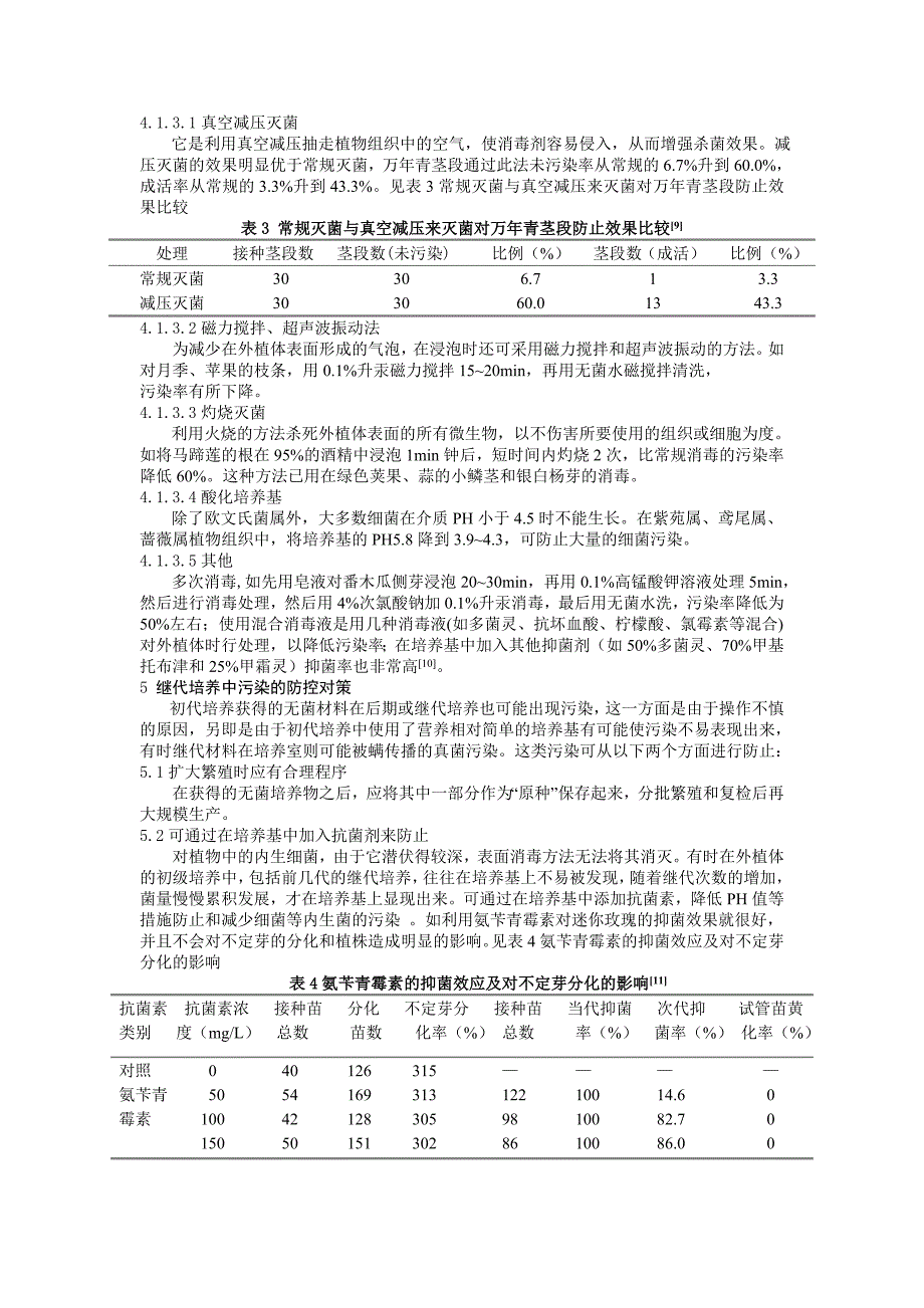 植物组织培养中污染的分析及防控对策_第4页