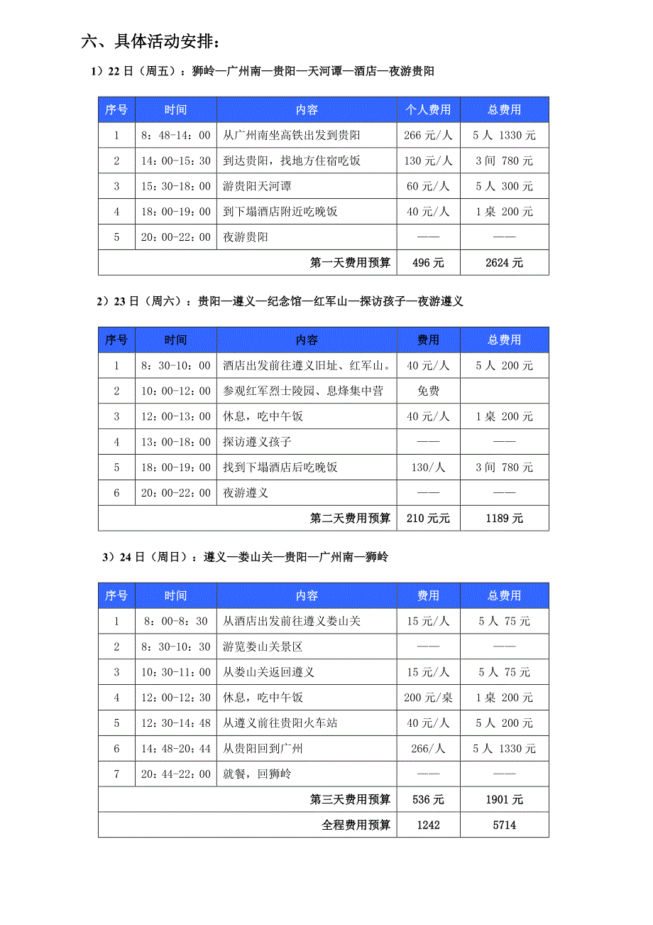 支部遵义红色之旅计划书_第2页