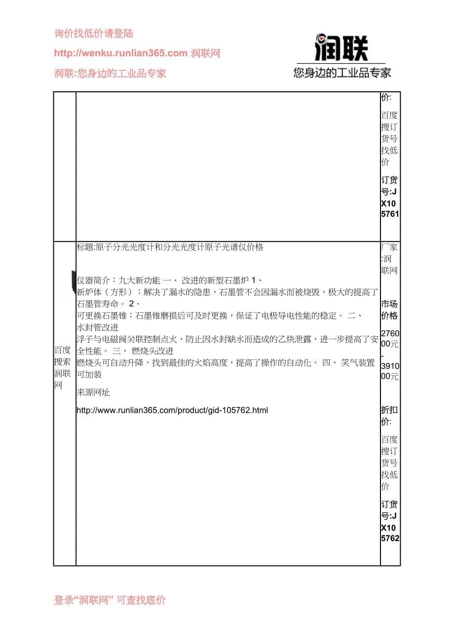 火焰原子吸收分光和AA-7010型五元素原子吸收分光光度计价格_第5页