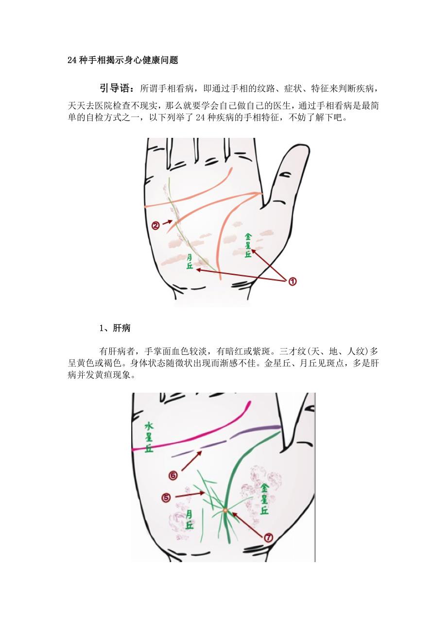 24种手相揭示身心健康问题_第1页