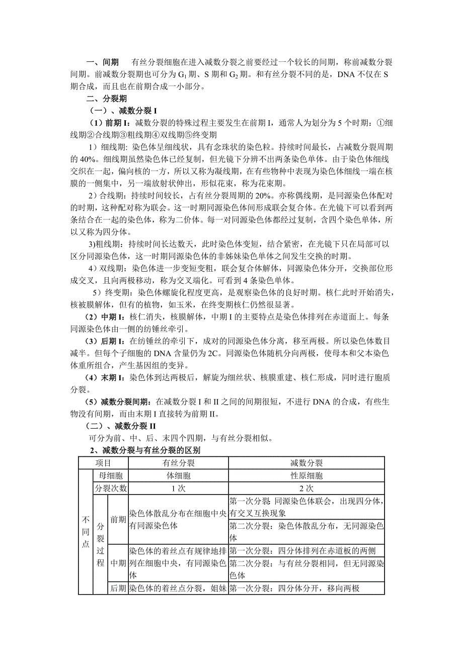 奥赛辅导：细胞增殖与遗传_第5页