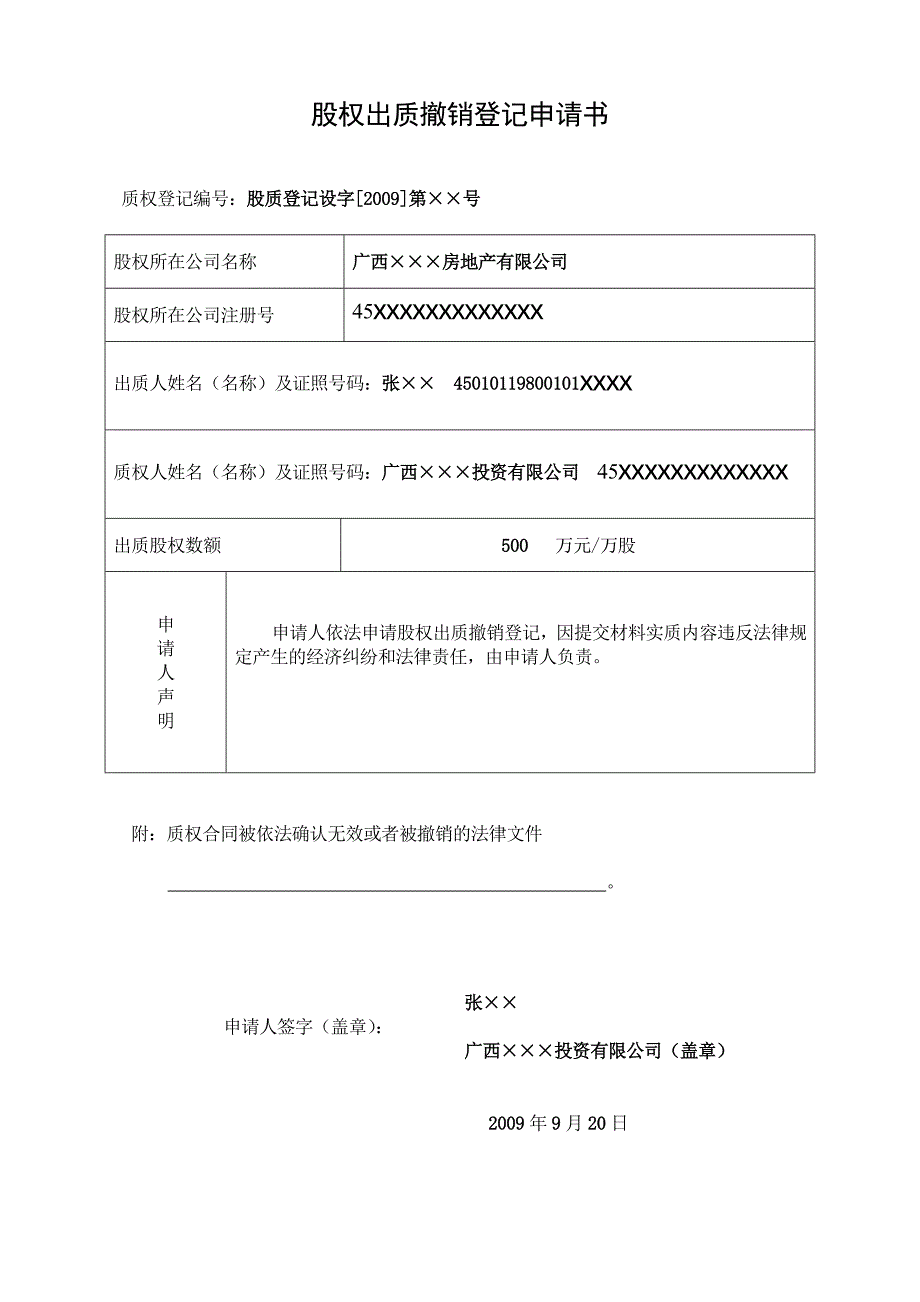 非上市公司股权出质登记操作范本_第4页