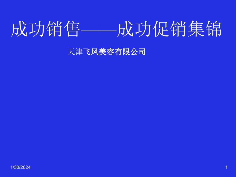 成功销售成功促销集锦_第1页