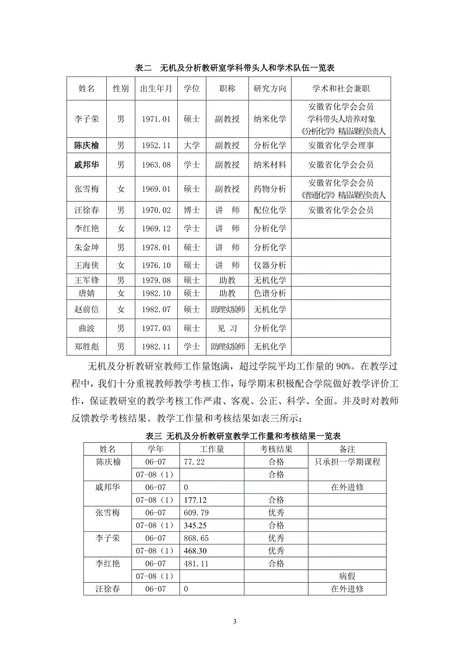 无机及分析教研室自评报告_第3页