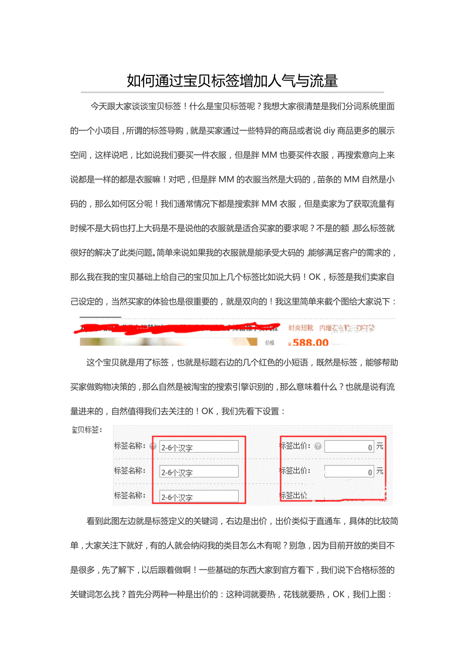 2014.6.5  如何通过宝贝标签增加人气与流量_第1页