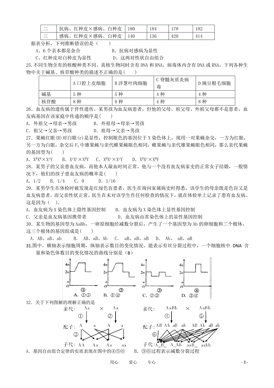 寒假生物作业二_第3页