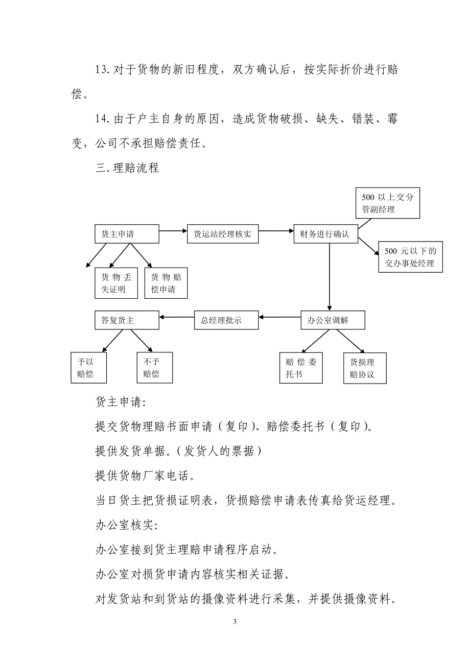 物流货损的理赔规定_第3页