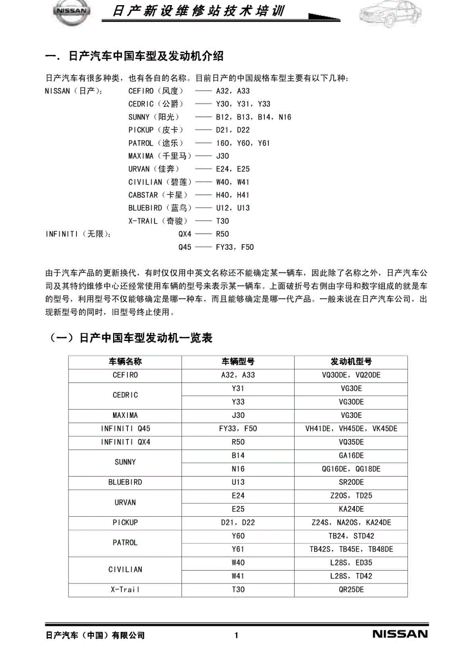 日产汽车各系统技术信息指南_第3页