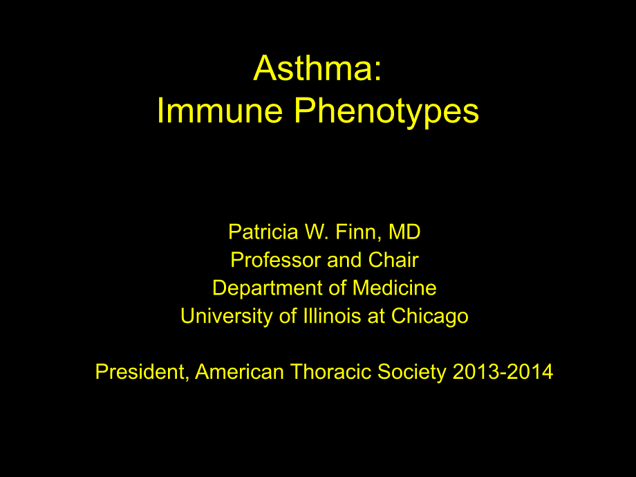 哮喘免疫表型（Asthma Immune Phenotypes）课件_第1页