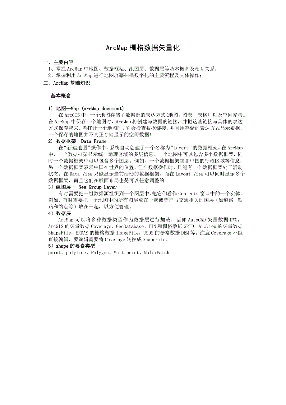 ArcMap栅格数据矢量化_第1页