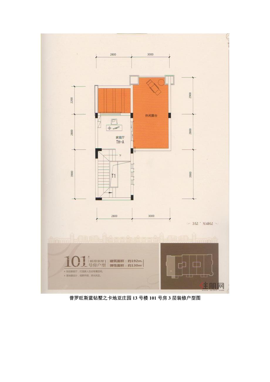 南宁普罗旺斯蓝钻墅装修户型图_第3页