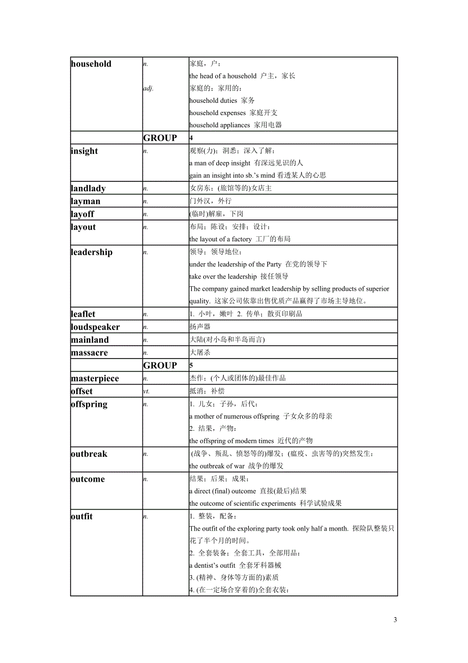 英语四级基本的词汇_第3页