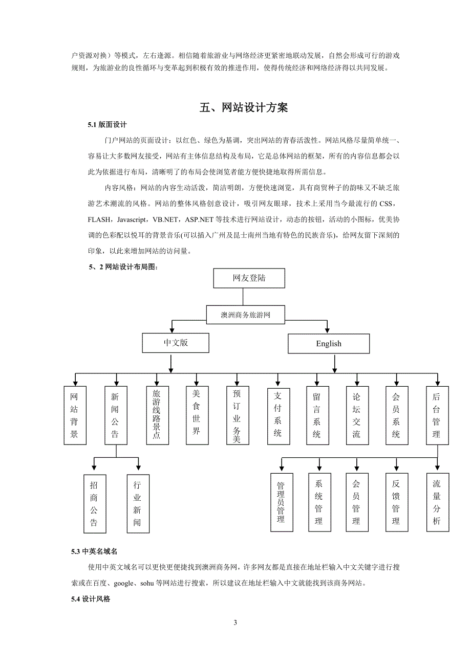 澳洲商务旅游网建设策划书_第3页