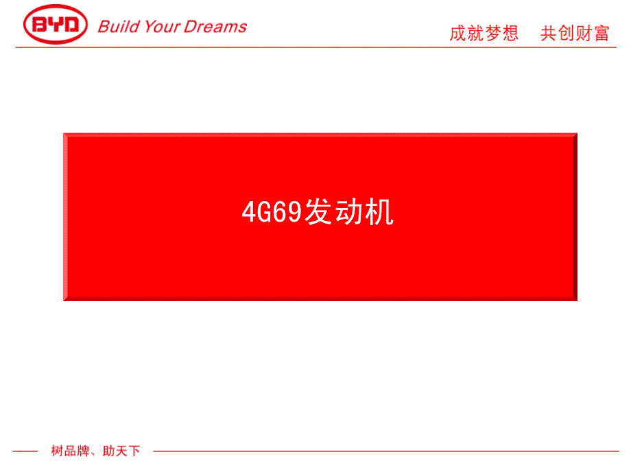 比亚迪S6新车型售后4G69发动机技术培训课件_第1页