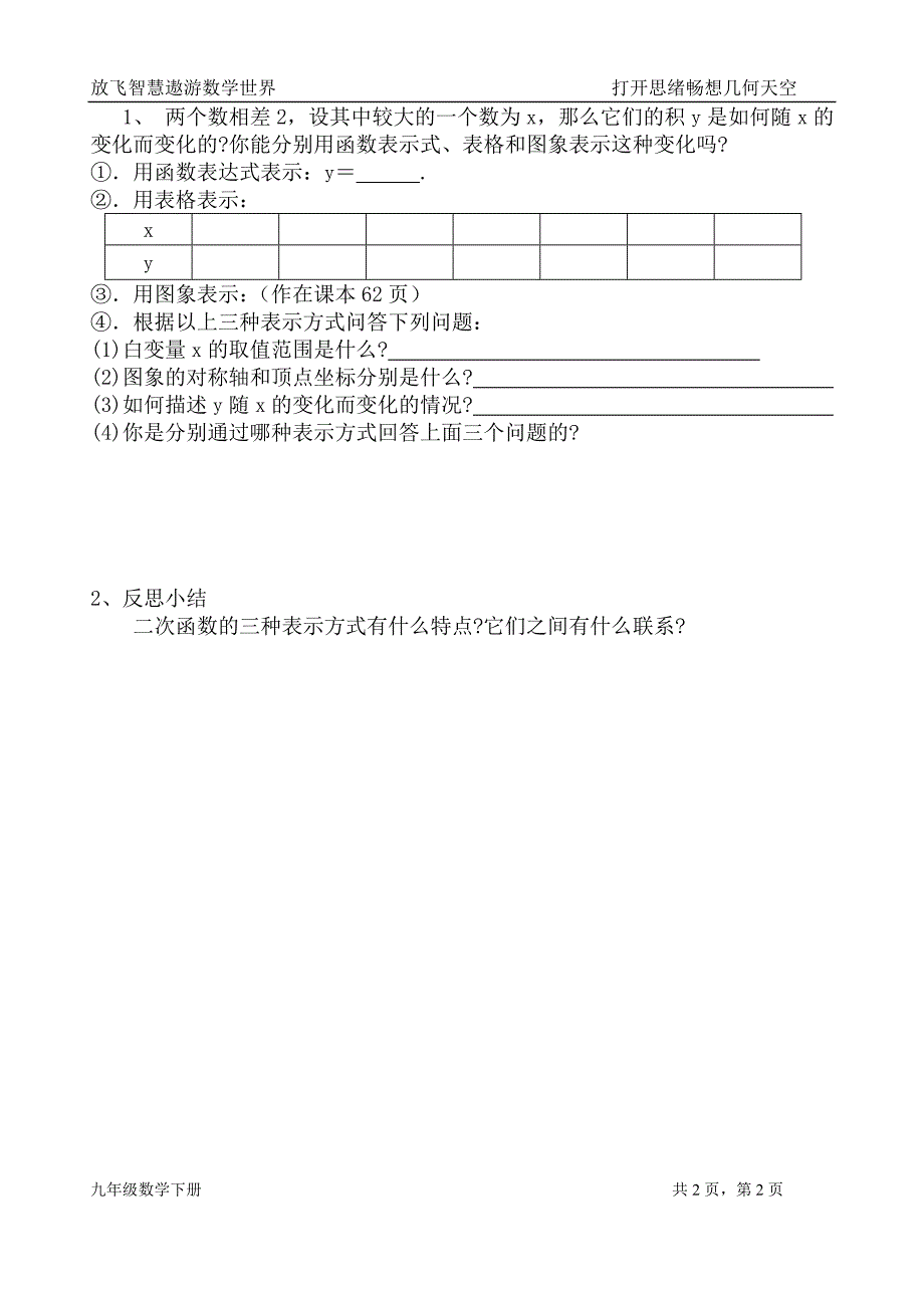 2.5用三种方式表示二次函数_第2页