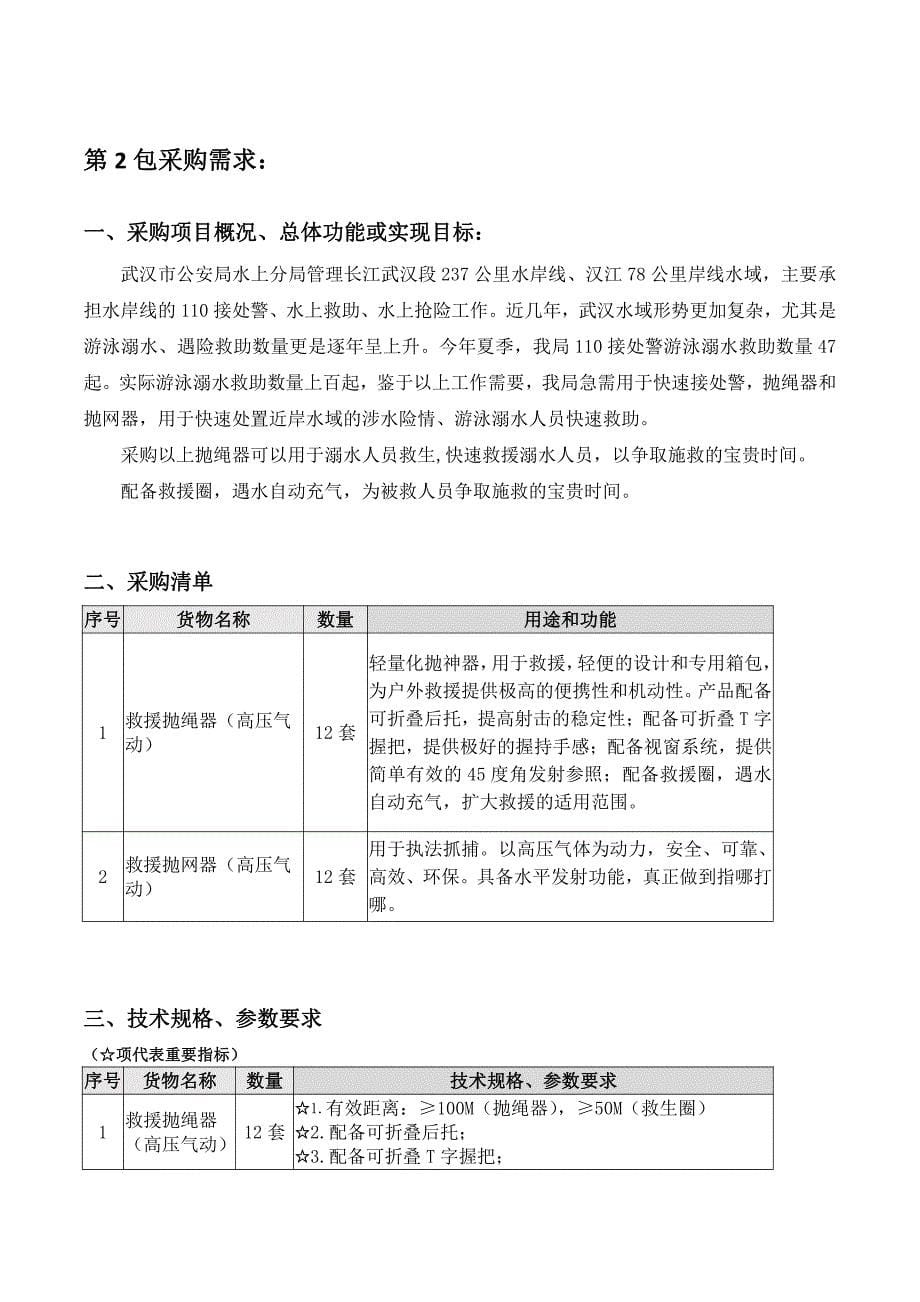 水上分局购置水上救生救援装备需求_第5页