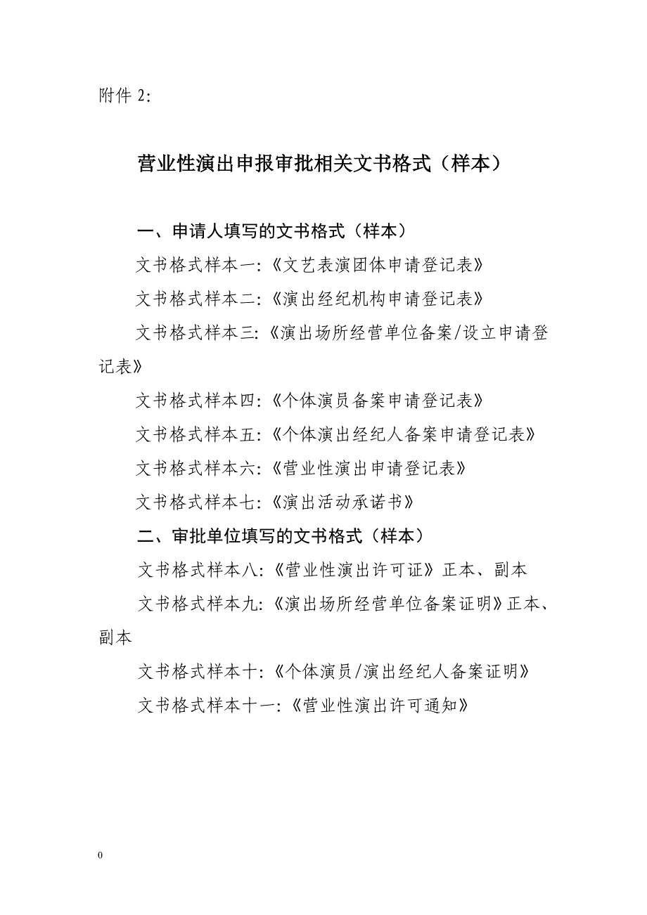 营业性演出申报审批相关文书格式(样本)_第1页