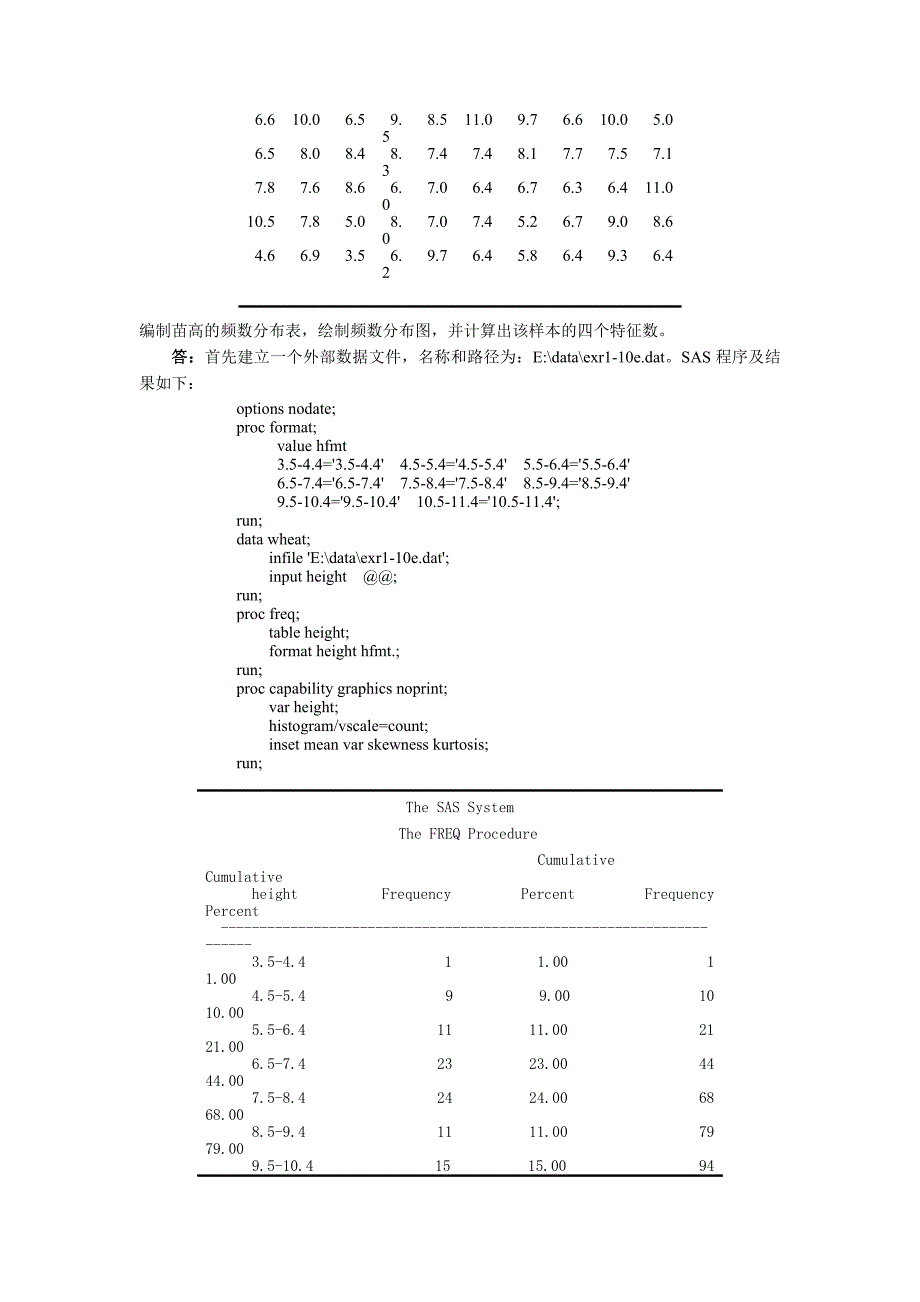 生物统计学(第3版)杜荣骞 课后习题答案 第一章  统计数据的收集与整理_第4页