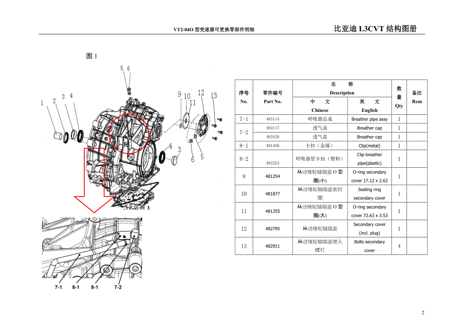 比亚迪L3无极变速器VT2-04O结构图册_第2页