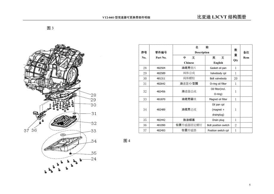 比亚迪L3无极变速器VT2-04O结构图册_第5页