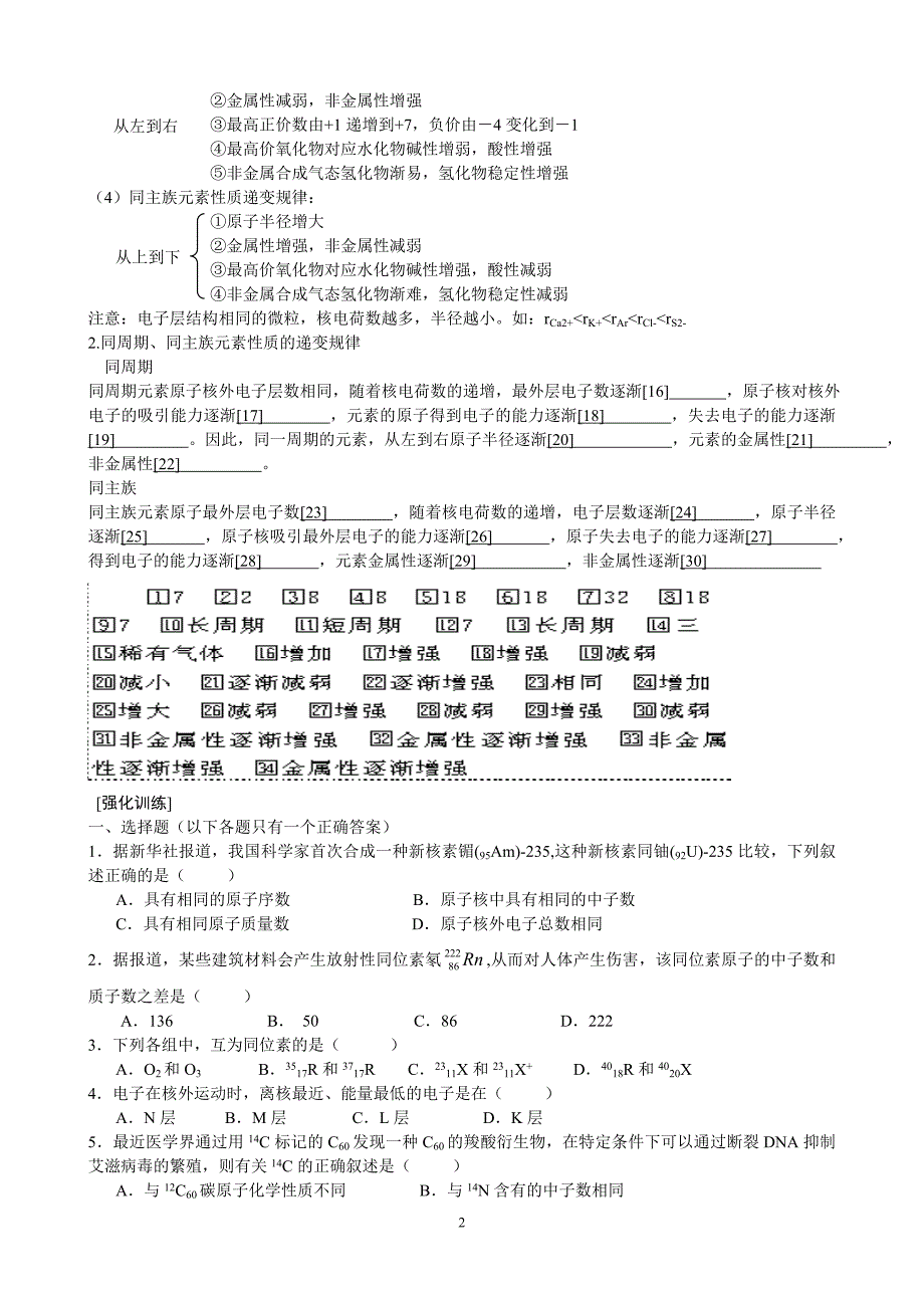 专题1  微观结构与物质的多样性_第2页