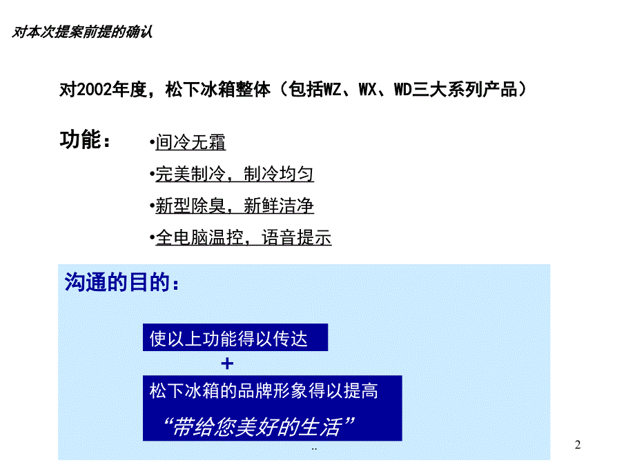 松下冰箱2002年度广告战略_第2页