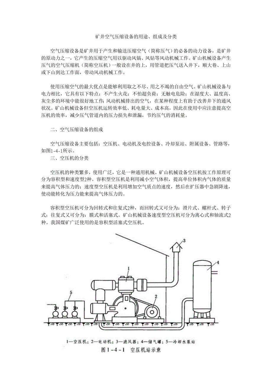 矿井空气压缩设备的用途_第1页