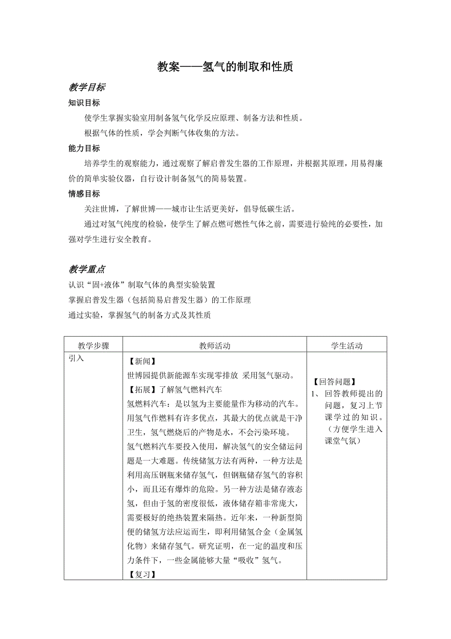 氢气的制备和用途_第1页