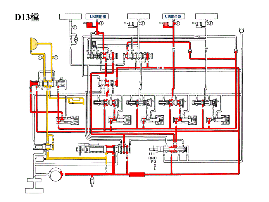 汽车自动变速器（F4A4）各档位油路图_第4页