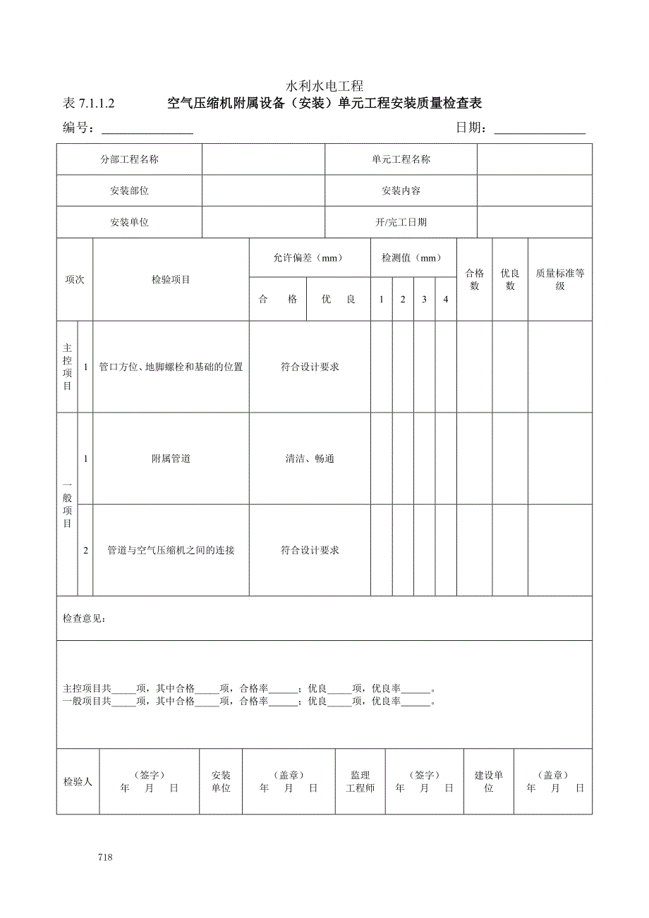 质量评定专用表格——水力机械(吉林编)_第4页