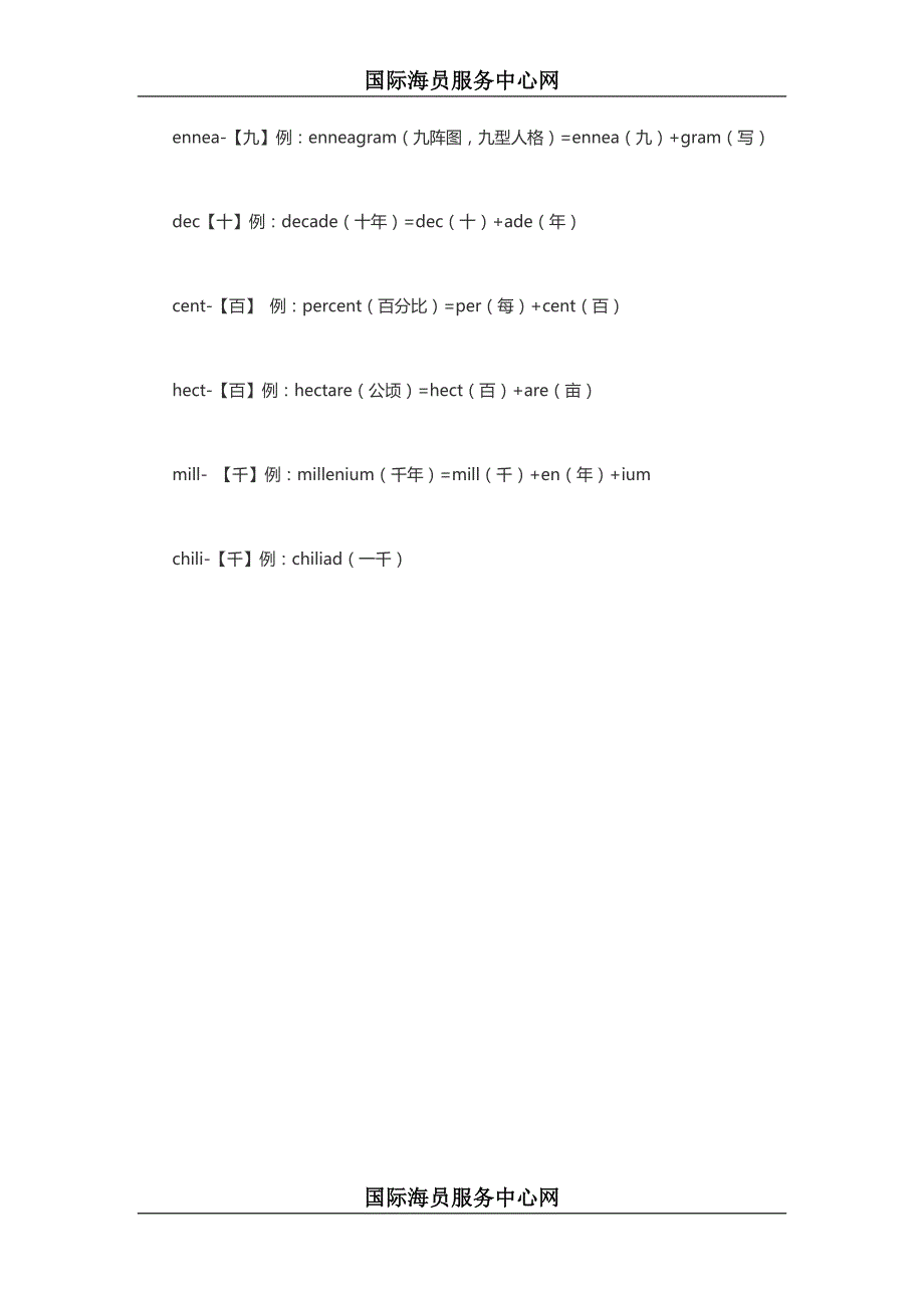 英语词根：与数字有关的英语词根总结_第3页