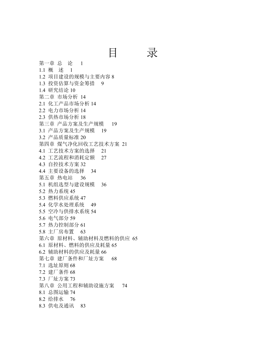 煤气利用项目可行性研究报告_第2页