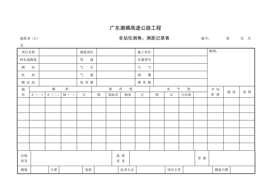 承表、监表、计表01-2-2 潮揭一标施工用表 (2)_第2页