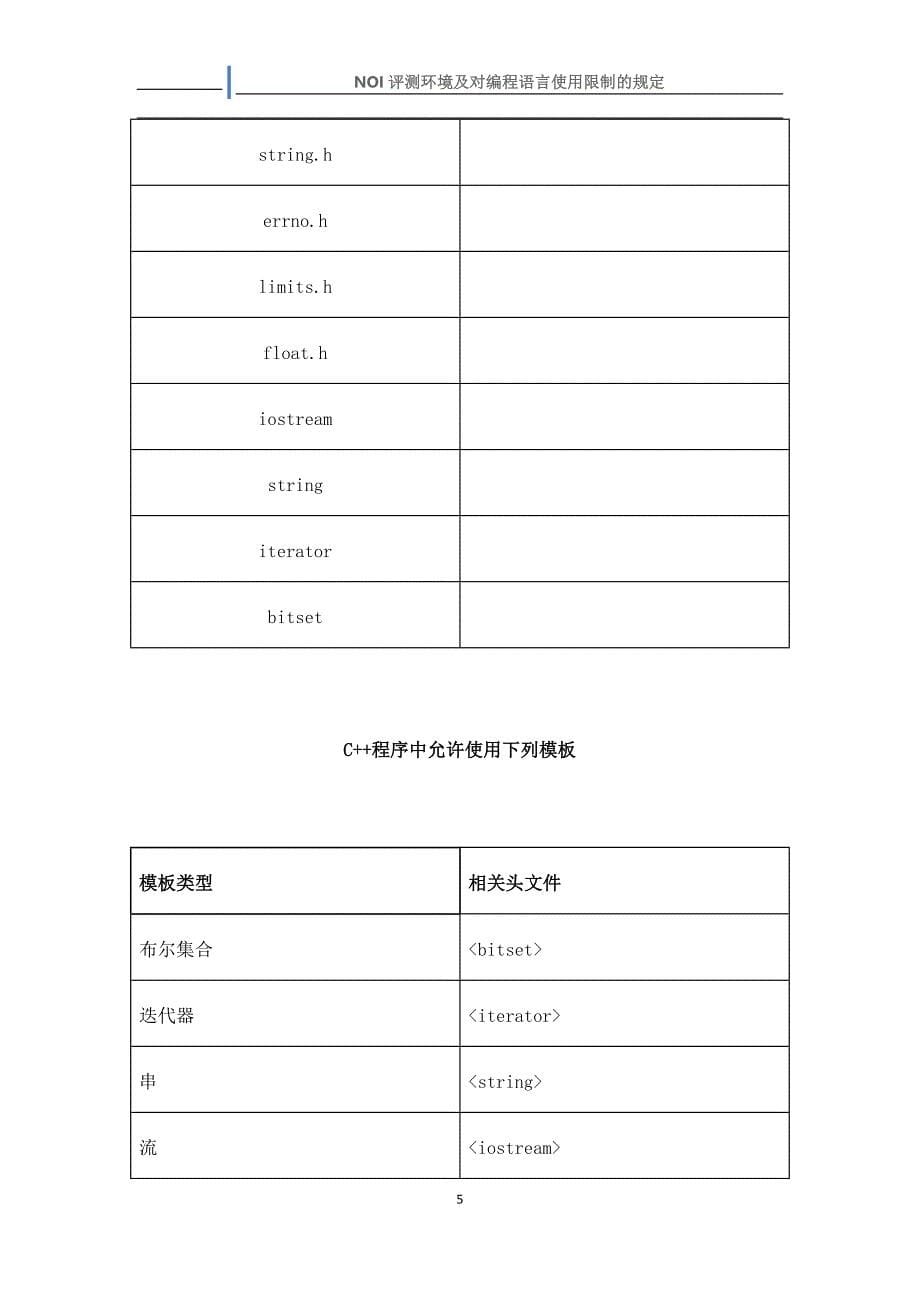 NOI评测环境及对编程语言使用限制的规定_第5页