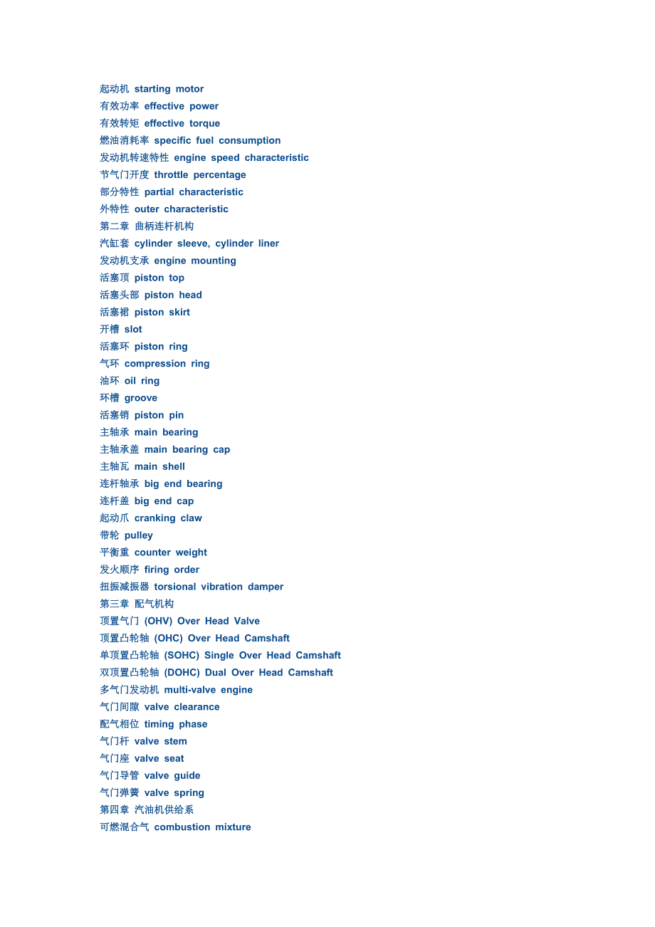 汽车专业词汇中英对照02_第4页