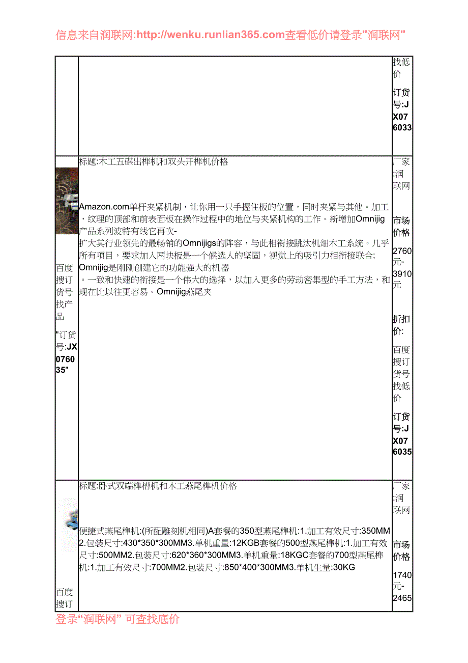 木工五碟出榫机和梳齿开榫机价格_第4页