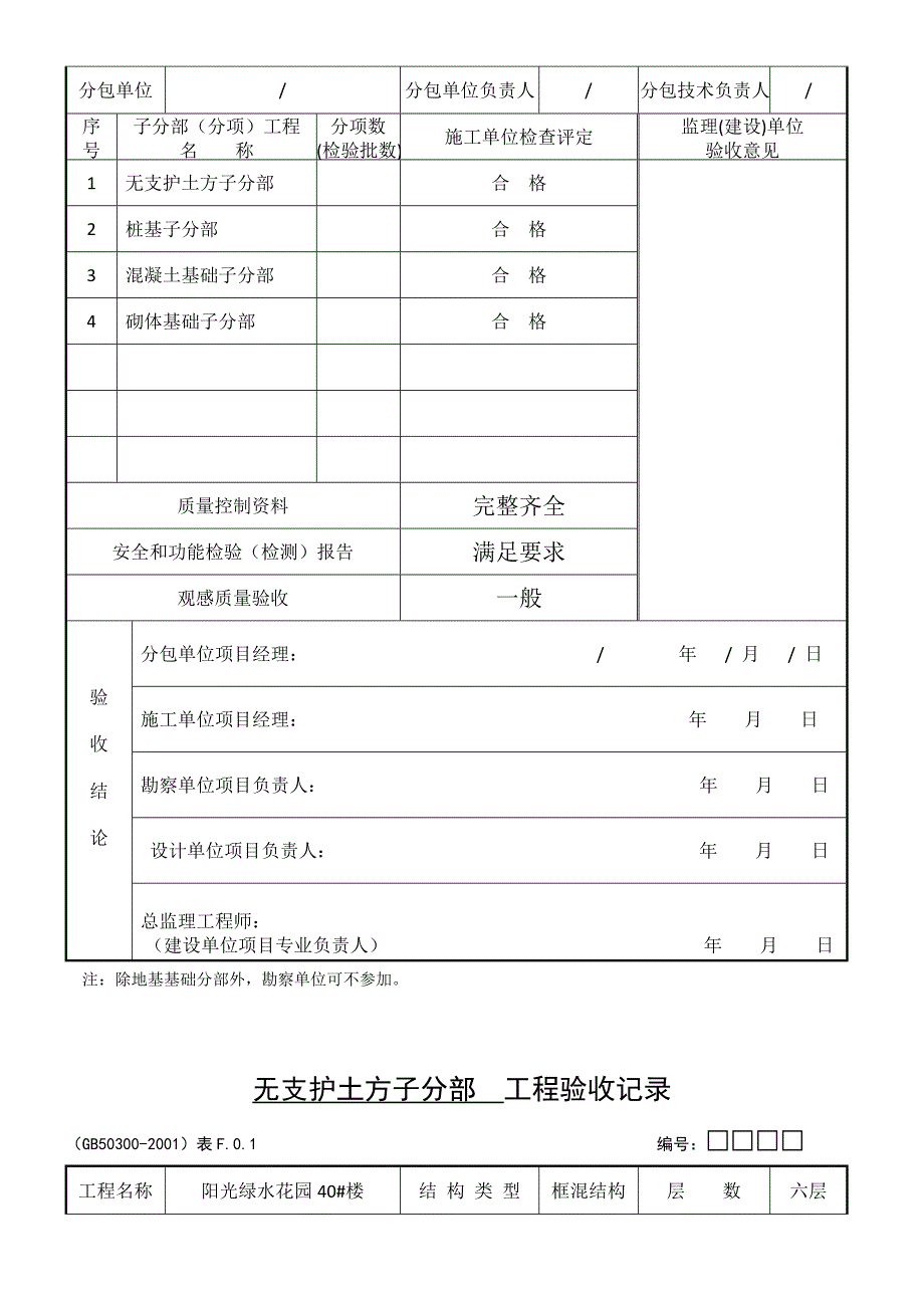 土建工程验收资料(齐全)_第2页