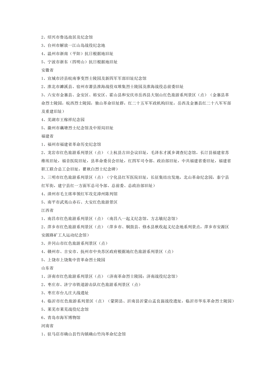 100个红色旅游经典景区_第3页