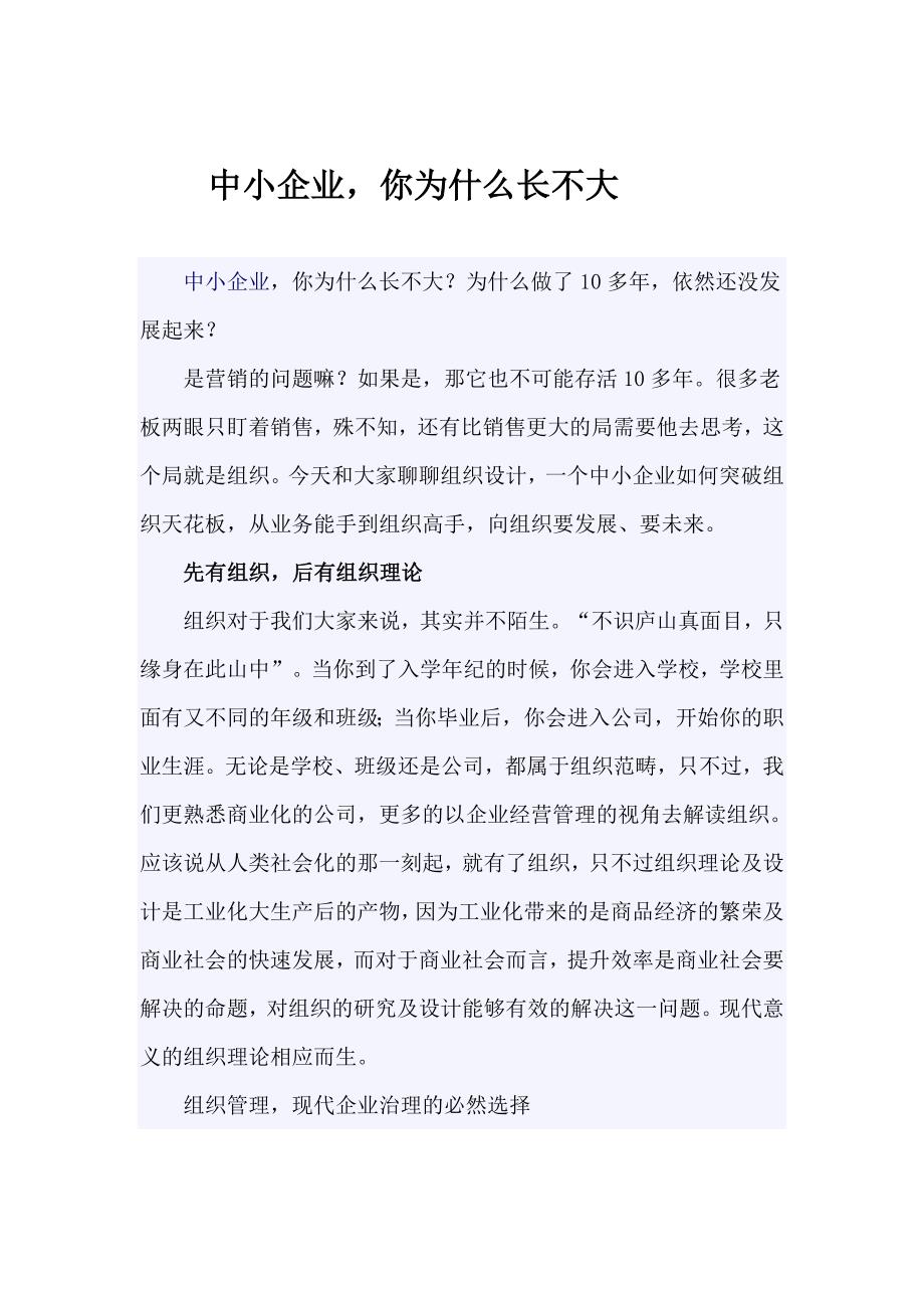 中小企业,你为什么长不大_第1页