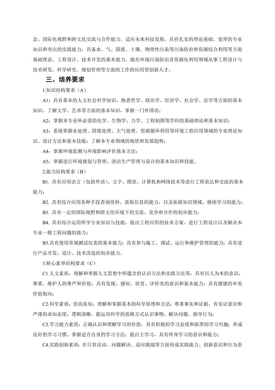 环境工程本科专业人才培养方案_第2页