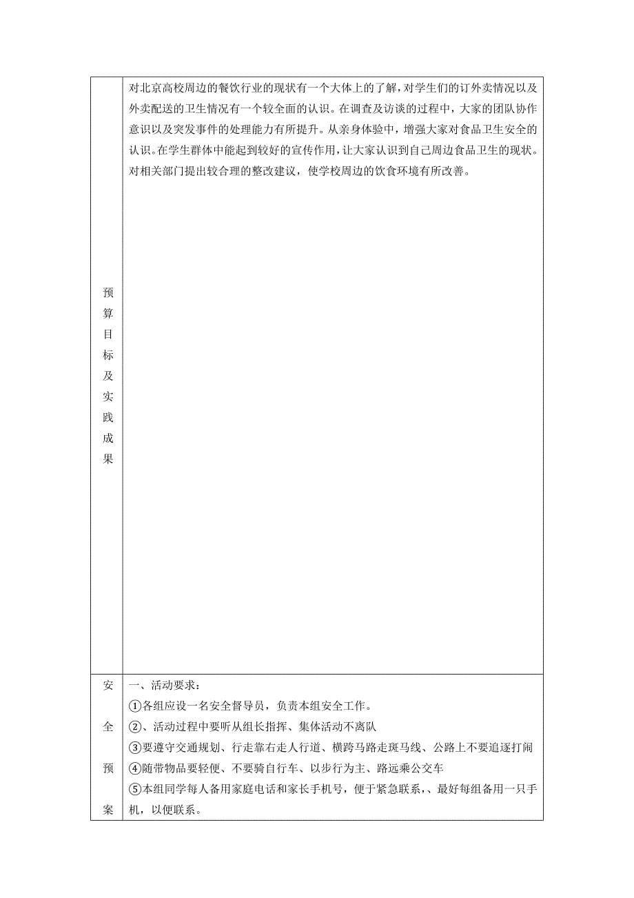 (健康在行动)暑期社会实践活动企划书_第5页