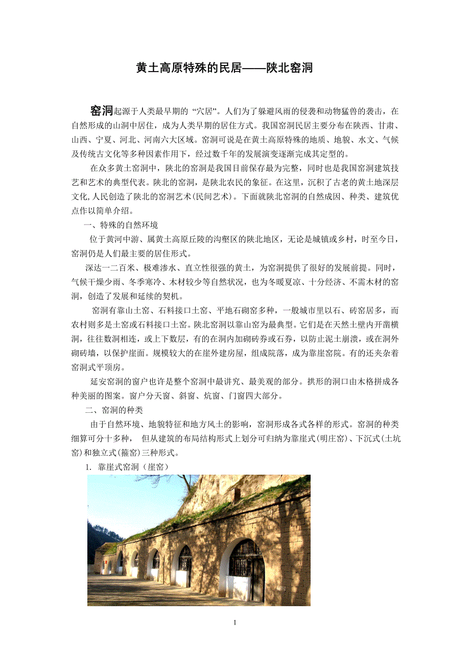 黄土高原特殊的民居_第1页