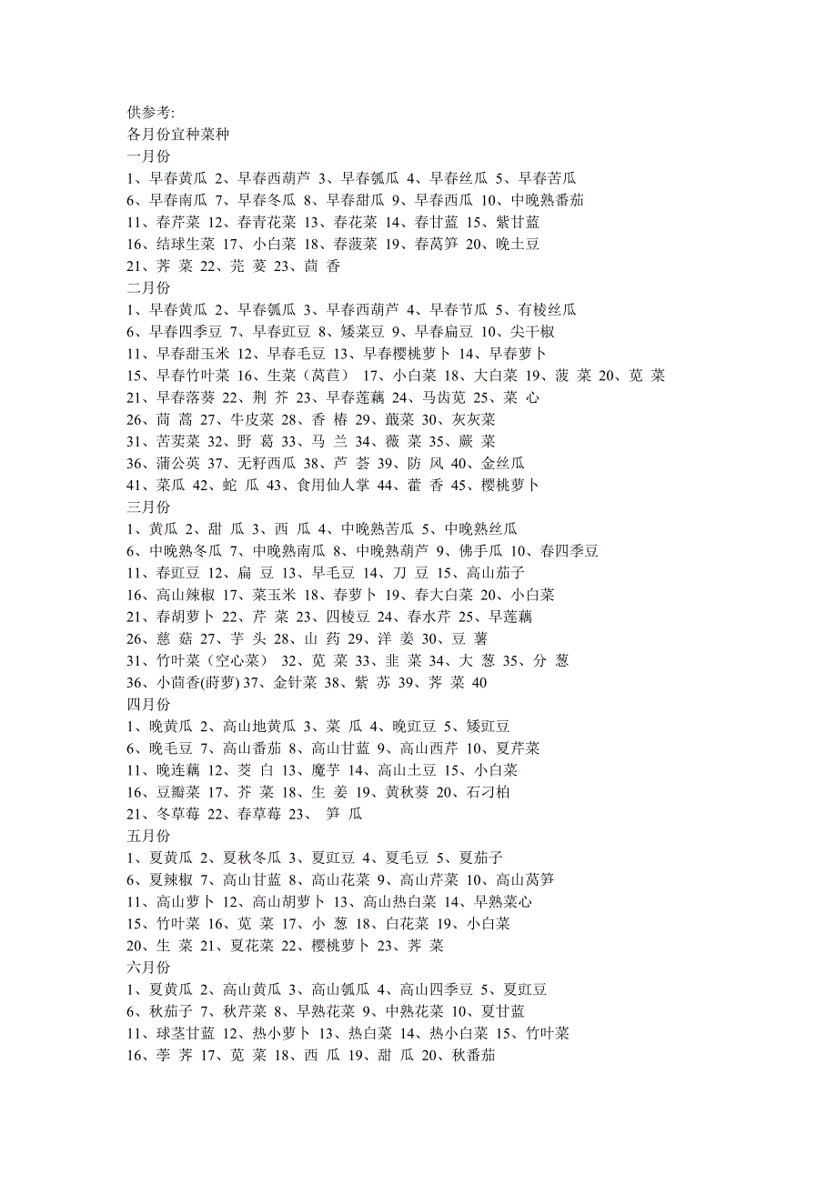 季节不同合适的蔬菜_第1页
