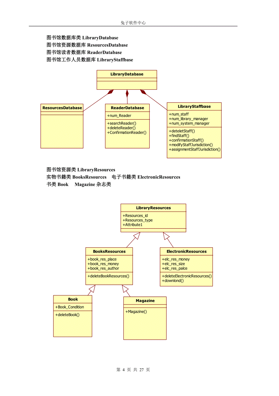 图书馆管理系统uml建模作业(罗鑫)_第4页